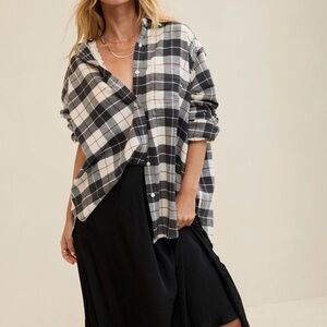 Aerie anytime fave flannel button down shirt